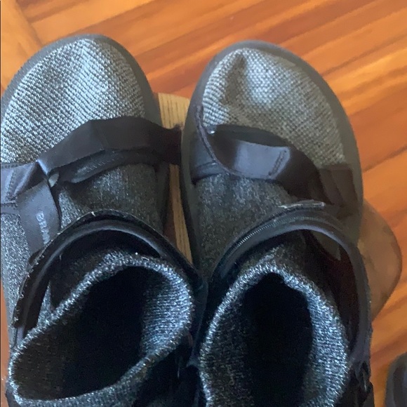 Brand black sock lined sandals